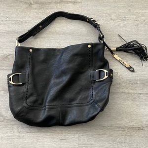 Black leather Cole Haan purse